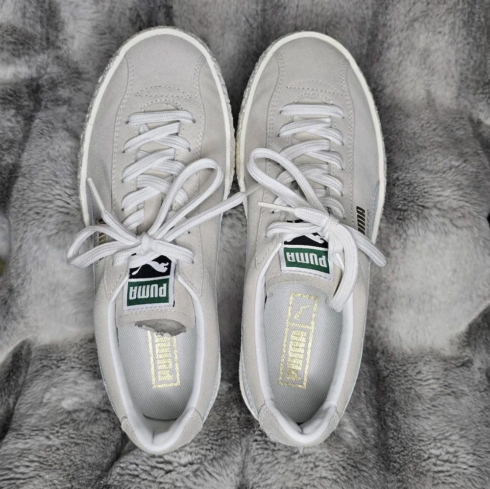 NWB Puma Suede Low-top MUENSTER CLASSIC Sneakers US‎ M6/ 7.5W Puma white